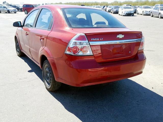 KL1TD5DE3AB066804 - 2010 CHEVROLET AVEO LS BURGUNDY photo 3