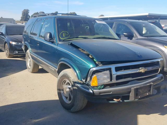 1GNDT13W6T2222007 - 1996 CHEVROLET BLAZER GREEN photo 1