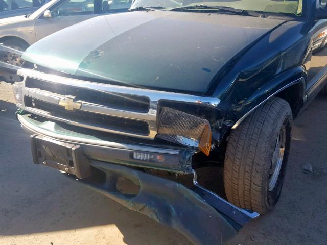 1GNDT13W6T2222007 - 1996 CHEVROLET BLAZER GREEN photo 9