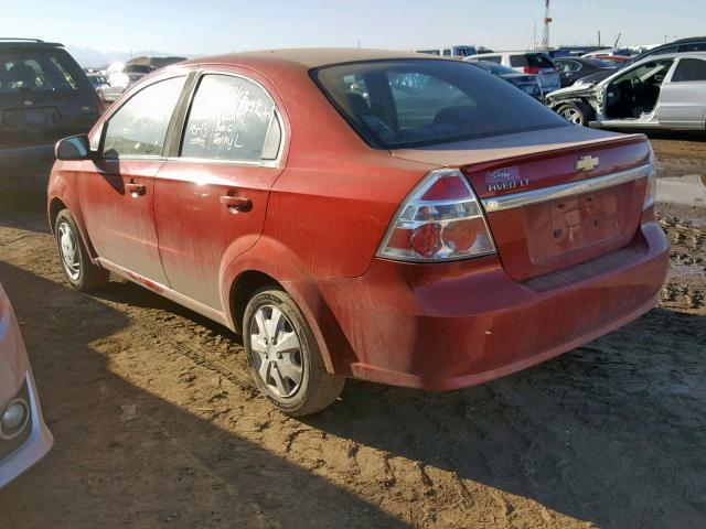KL1TD5DE6AB122797 - 2010 CHEVROLET AVEO LS RED photo 3