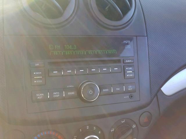 KL1TD5DE6AB122797 - 2010 CHEVROLET AVEO LS RED photo 9