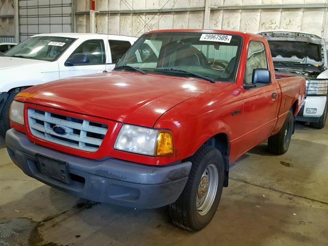 1FTYR10C11PA43148 - 2001 FORD RANGER RED photo 2
