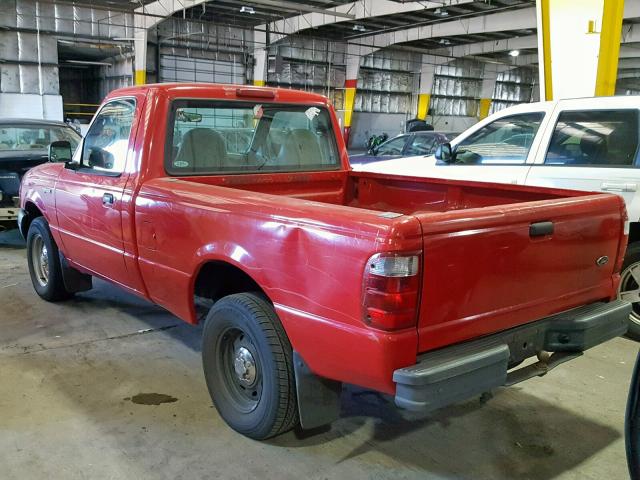 1FTYR10C11PA43148 - 2001 FORD RANGER RED photo 3