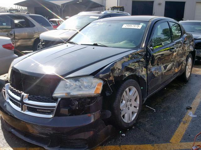 1B3BD4FB3BN546781 - 2011 DODGE AVENGER EX BLACK photo 2