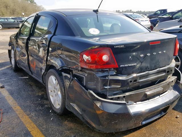 1B3BD4FB3BN546781 - 2011 DODGE AVENGER EX BLACK photo 3