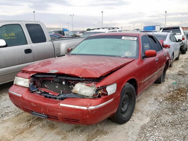 2MEFM74W6YX669925 - 2000 MERCURY GRAND MARQ RED photo 2