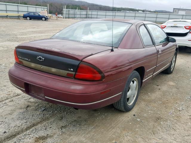 2G1WW12M9W9285335 - 1998 CHEVROLET MONTE CARL BURGUNDY photo 4