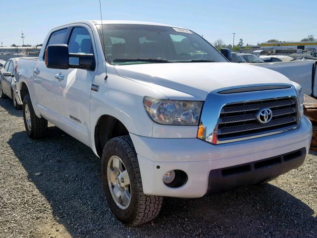 5TFDV58148X041442 - 2008 TOYOTA TUNDRA CRE WHITE photo 1