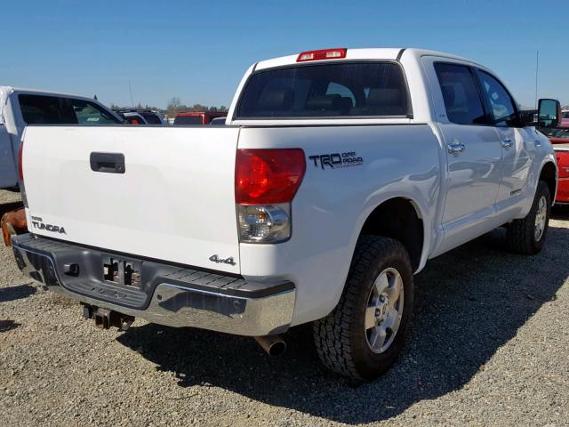 5TFDV58148X041442 - 2008 TOYOTA TUNDRA CRE WHITE photo 4