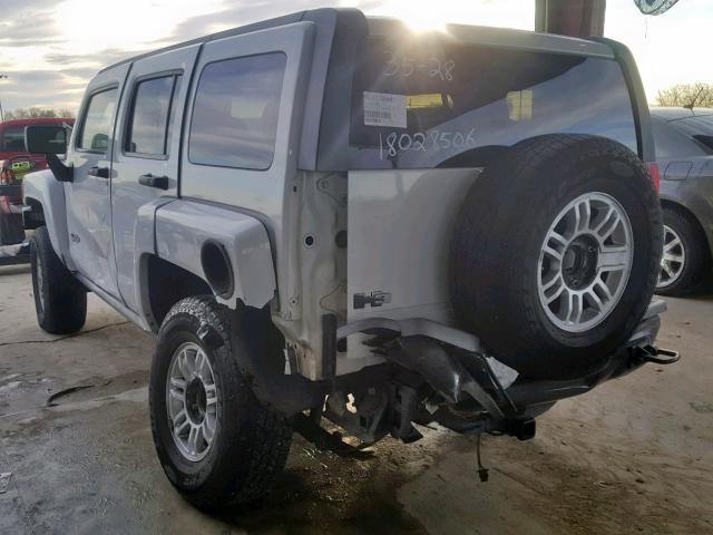 5GTEN13E088134095 - 2008 HUMMER H3 WHITE photo 3