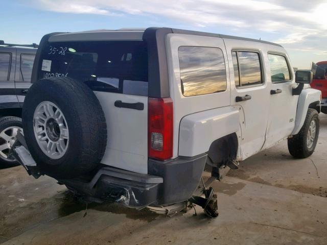 5GTEN13E088134095 - 2008 HUMMER H3 WHITE photo 4