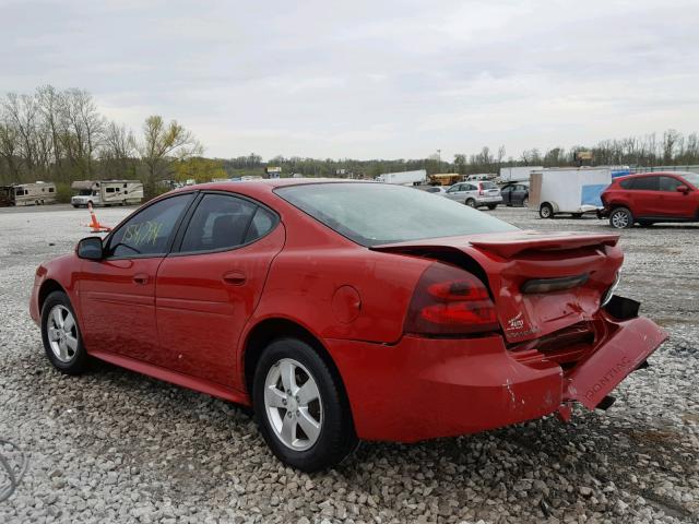2G2WP552081109060 - 2008 PONTIAC GRAND PRIX RED photo 3