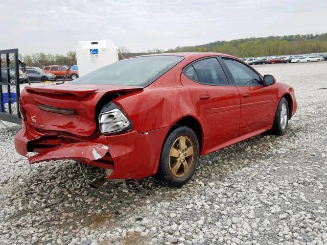 2G2WP552081109060 - 2008 PONTIAC GRAND PRIX RED photo 4