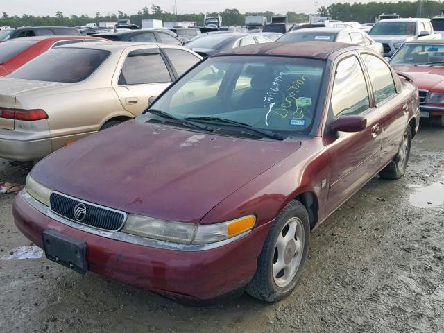 1MELM65L1VK612970 - 1997 MERCURY MYSTIQUE B MAROON photo 2