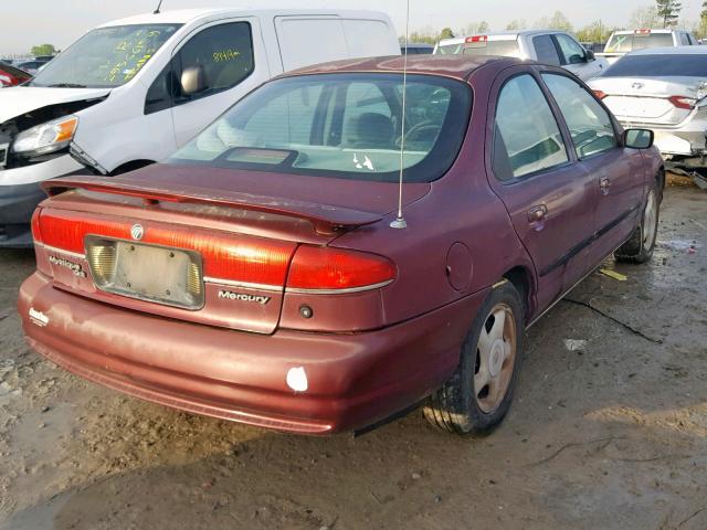 1MELM65L1VK612970 - 1997 MERCURY MYSTIQUE B MAROON photo 4