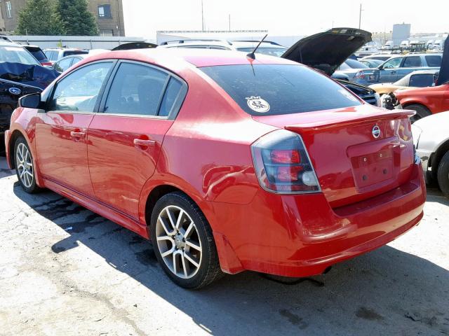 3N1CB61EX7L694085 - 2007 NISSAN SENTRA SE- RED photo 3