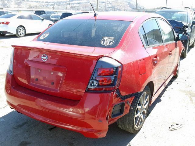 3N1CB61EX7L694085 - 2007 NISSAN SENTRA SE- RED photo 4