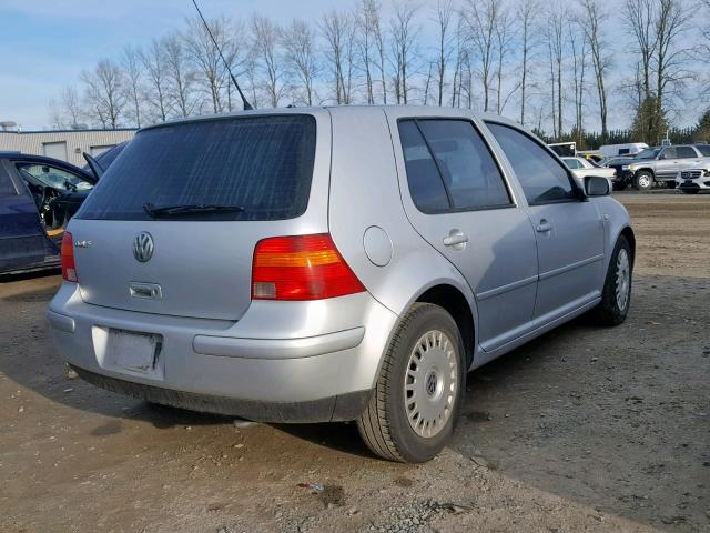 9BWEL61J144013125 - 2004 VOLKSWAGEN GOLF CL SILVER photo 4