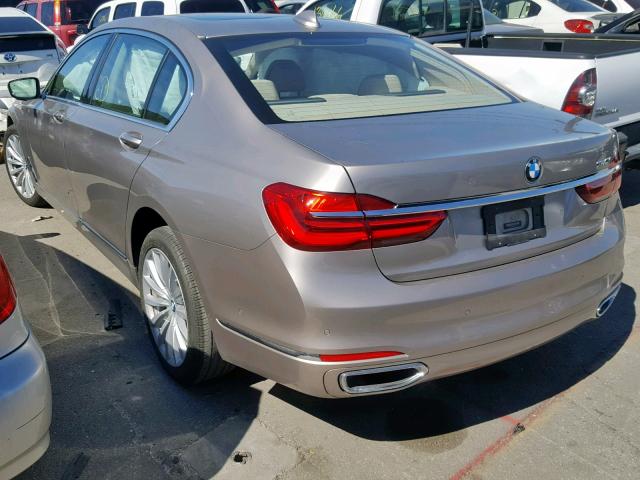 WBA7E2C55GG738832 - 2016 BMW 740 I BEIGE photo 3