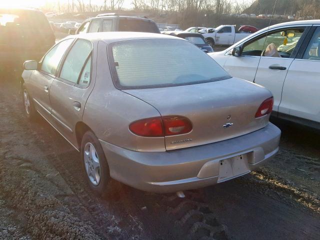 1G1JC524927188495 - 2002 CHEVROLET CAVALIER B TAN photo 3