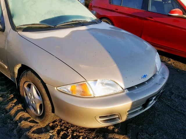 1G1JC524927188495 - 2002 CHEVROLET CAVALIER B TAN photo 9