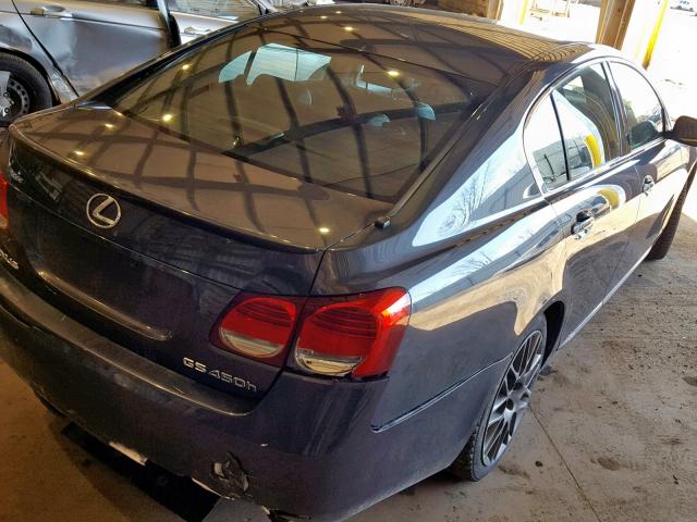 JTHBC96S275004303 - 2007 LEXUS GS 450H BLACK photo 4