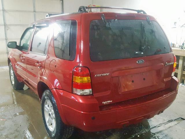 1FMCU96H66KB68110 - 2006 FORD ESCAPE HEV RED photo 3