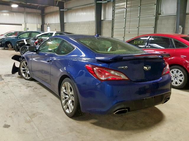 KMHHU6KJ2FU126647 - 2015 HYUNDAI GENESIS CO BLUE photo 3