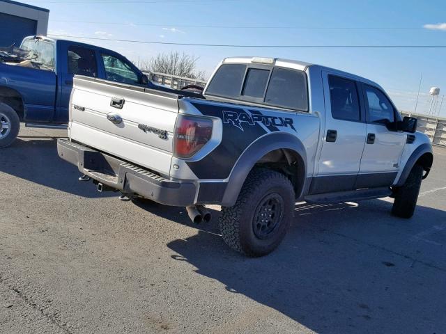 1FTFW1R66CFB01809 - 2012 FORD F150 SVT R SILVER photo 4