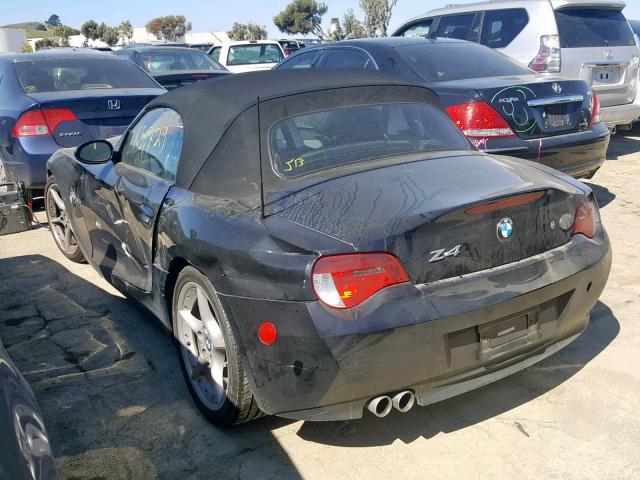 4USBU53526LX01254 - 2006 BMW Z4 3.0SI BLACK photo 3