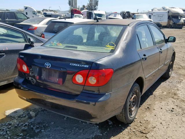 1NXBR32E78Z027365 - 2008 TOYOTA COROLLA CE BLACK photo 4