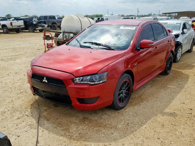 JA32U2FUXFU007671 - 2015 MITSUBISHI LANCER ES RED photo 2