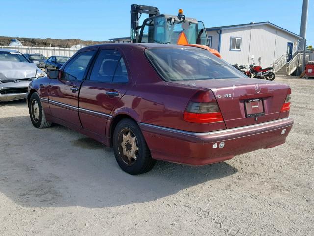 WDBHA29G5XA677916 - 1999 MERCEDES-BENZ C 280 MAROON photo 3