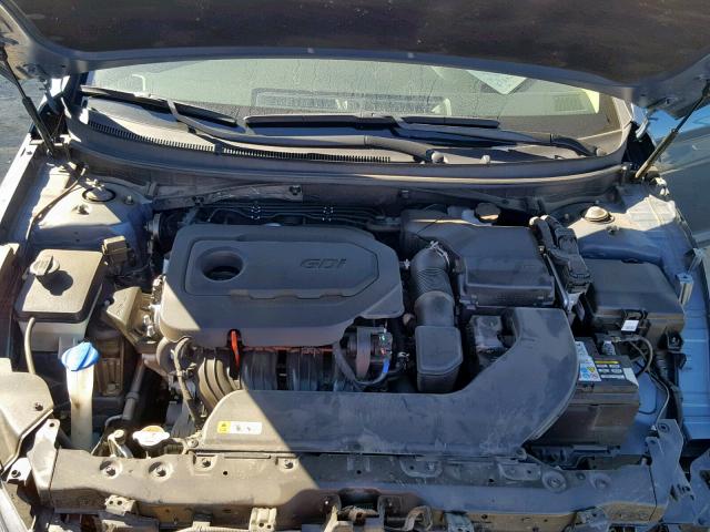 5NPE34AF0HH471135 - 2017 HYUNDAI SONATA SPO BLUE photo 7