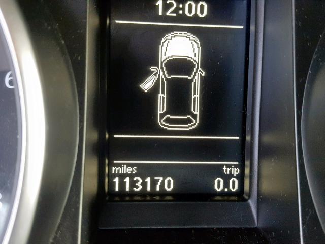 WVWAA7AJ6BW074024 - 2011 VOLKSWAGEN GOLF 黑色 照片 8