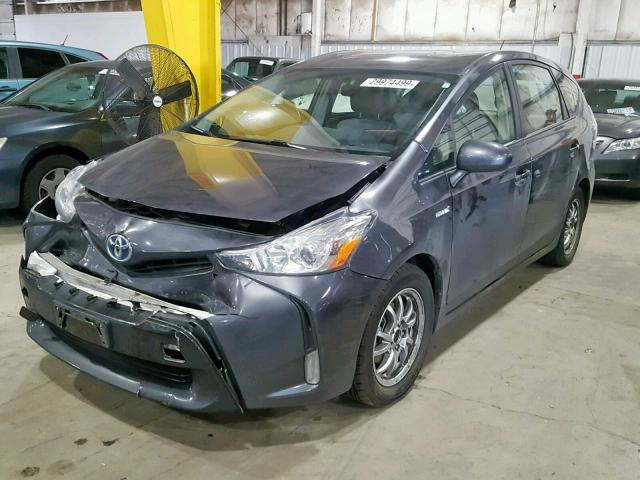 JTDZN3EU8FJ029531 - 2015 TOYOTA PRIUS V GRAY photo 2