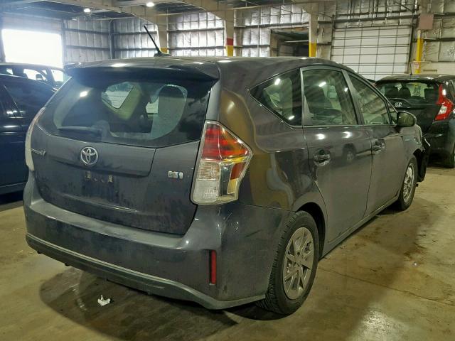 JTDZN3EU8FJ029531 - 2015 TOYOTA PRIUS V GRAY photo 4