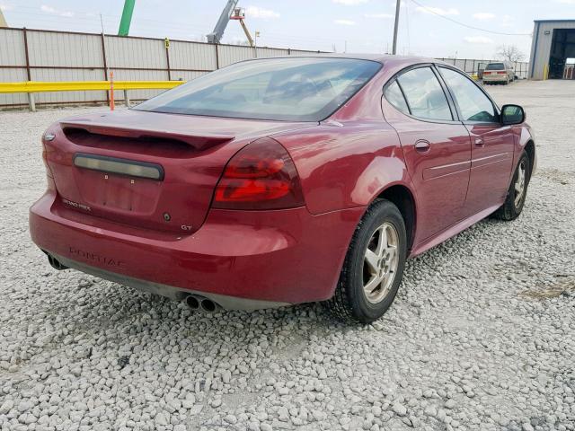 2G2WP522641138318 - 2004 PONTIAC GRAND PRIX RED photo 4