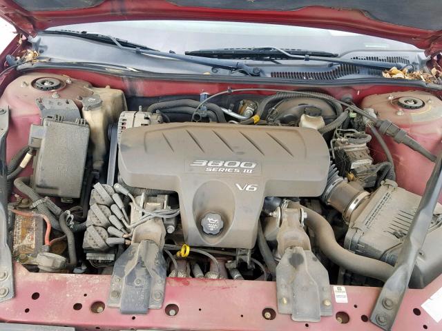 2G2WP522641138318 - 2004 PONTIAC GRAND PRIX RED photo 7