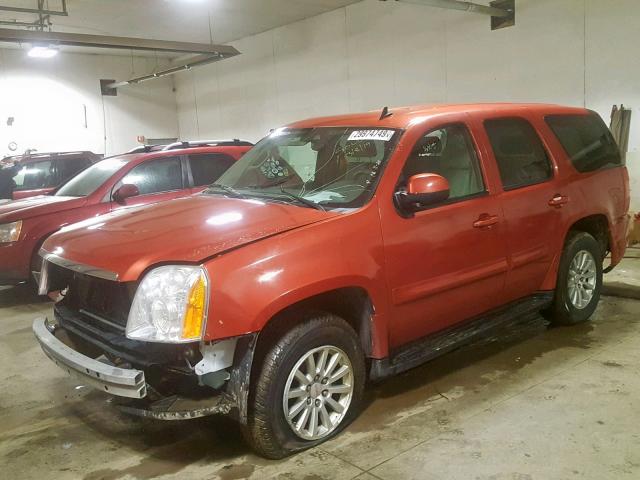 1GKFC13588R203678 - 2008 GMC YUKON HYBR RED photo 2