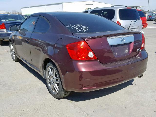 JTKDE177560075077 - 2006 TOYOTA SCION TC მუქწითელი ფოტო 3