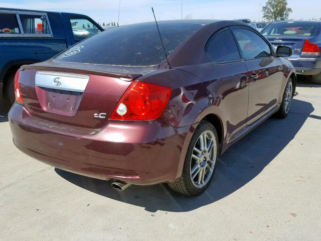 JTKDE177560075077 - 2006 TOYOTA SCION TC მუქწითელი ფოტო 4