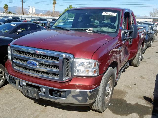 1FTWX30P35EB71405 - 2005 FORD F350 SRW S MAROON photo 2