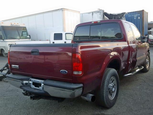 1FTWX30P35EB71405 - 2005 FORD F350 SRW S MAROON photo 4