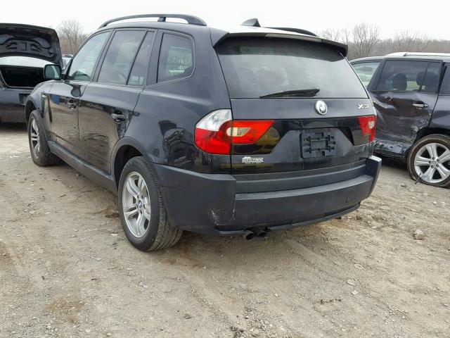 WBXPA93405WD18368 - 2005 BMW X3 3.0I BLACK photo 3