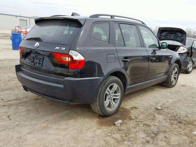 WBXPA93405WD18368 - 2005 BMW X3 3.0I BLACK photo 4