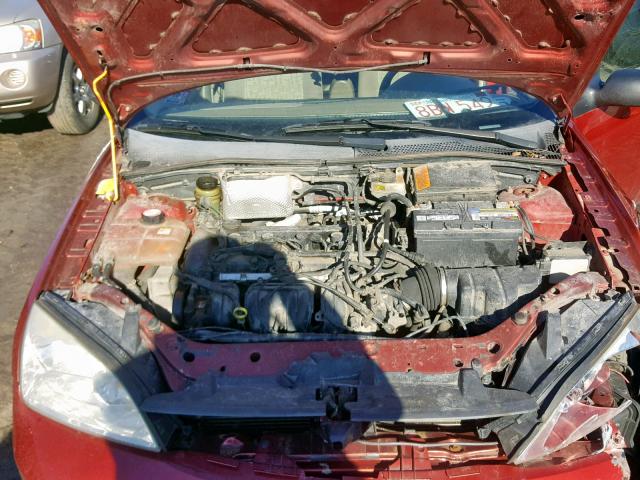 1FAFP34N25W113746 - 2005 FORD FOCUS ZX4 RED photo 7