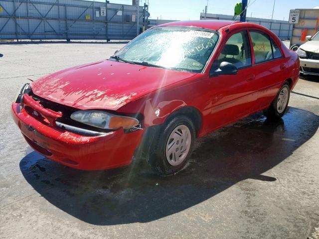 3FAFP13P8YR258885 - 2000 FORD ESCORT RED photo 2