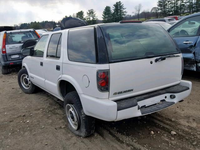 1GNDT13X84K155842 - 2004 CHEVROLET BLAZER WHITE photo 3