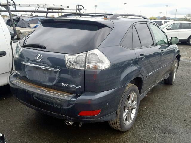 JTJHW31U872024644 - 2007 LEXUS RX 400H CHARCOAL photo 4